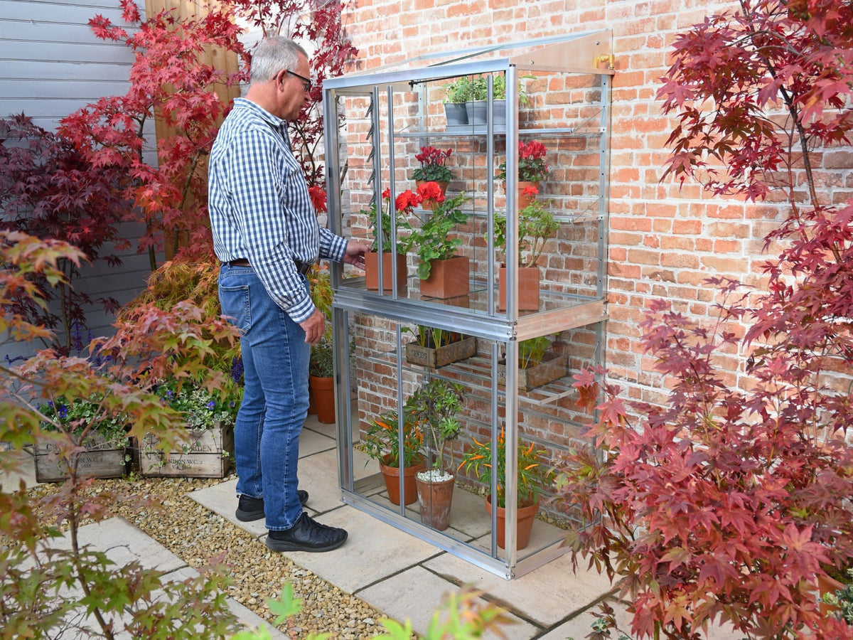 Hampton 3ft 4″ lean to mini greenhouse (Frame & Shelves)_Green Houses