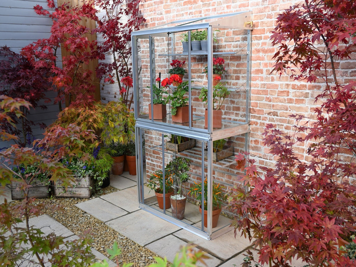 Hampton 3ft 4″ lean to mini greenhouse (Frame & Shelves)_Green Houses