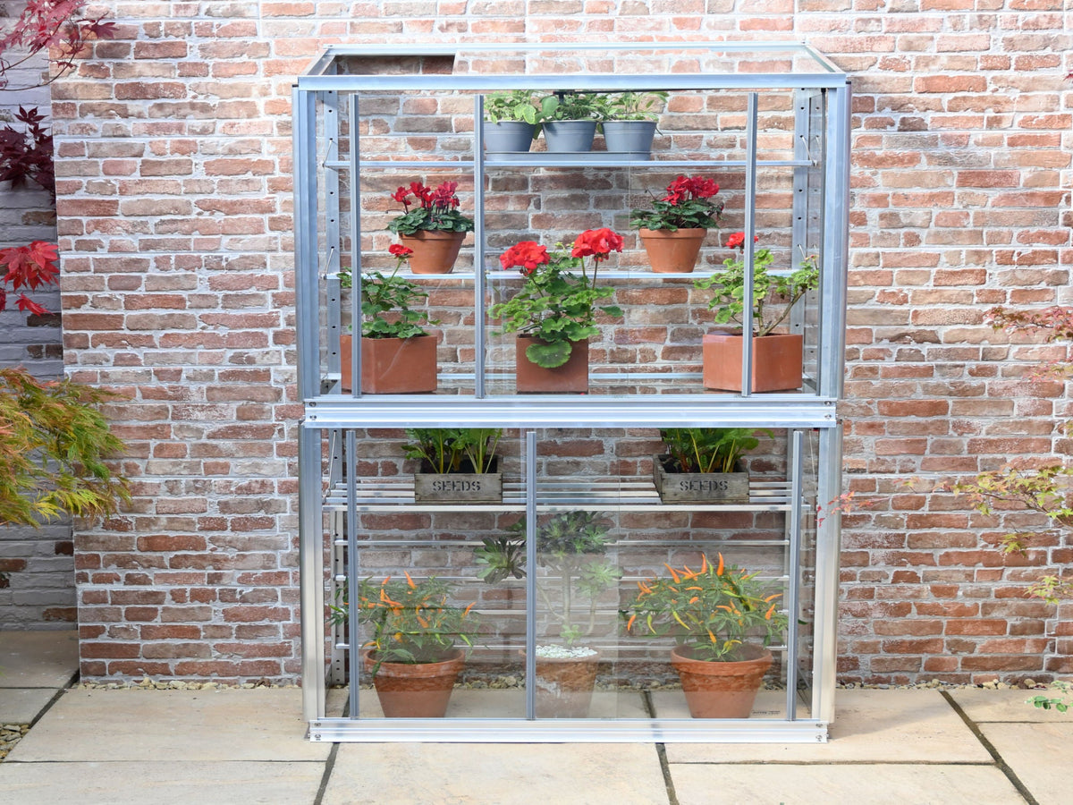 Hampton 3ft 4″ lean to mini greenhouse (Frame & Shelves)_Green Houses