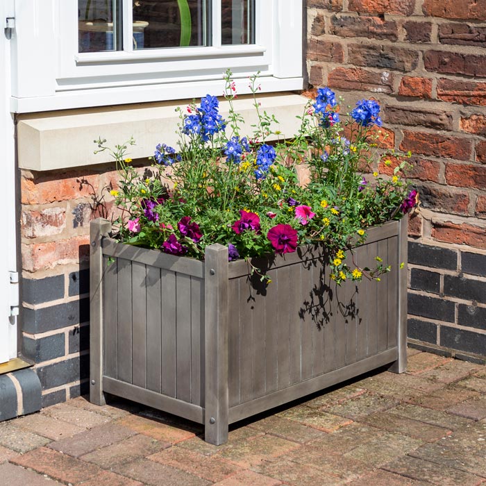 Alderley Grey Rectangular Planter — Home & Garden Extras