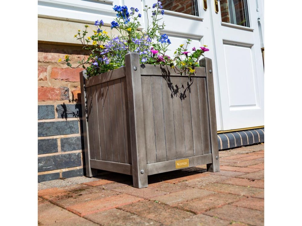 Alderley Grey Square Planter_Planters