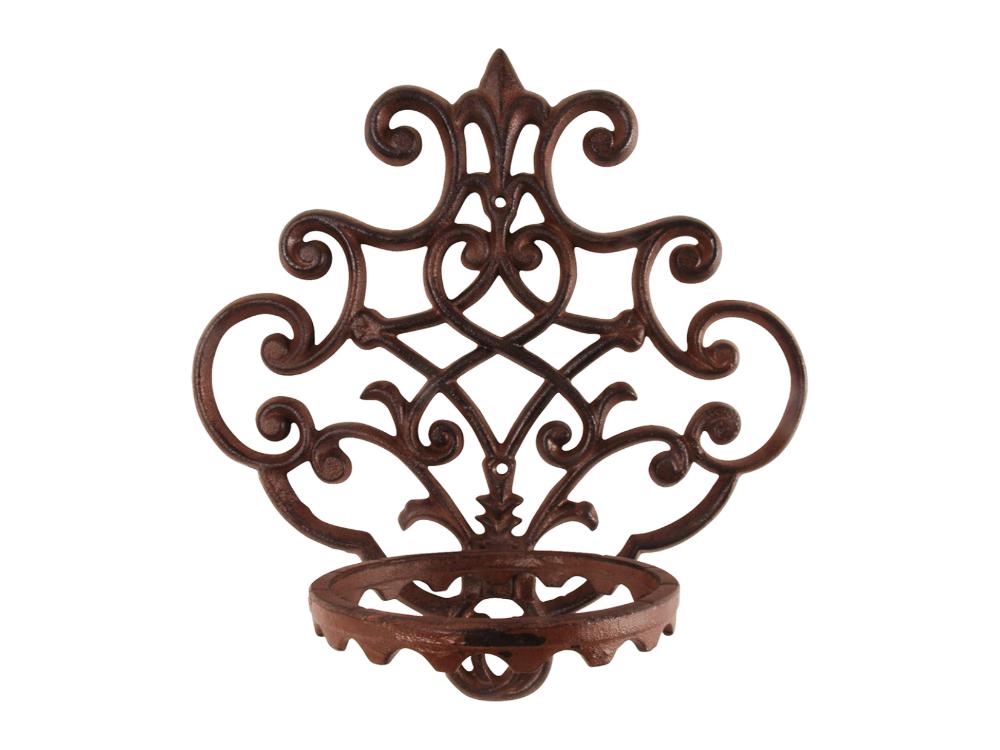 Decorative Cast Iron Wall Mounted Pot Holder - 1 Pot_Wall Mounted Planters