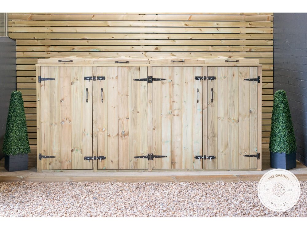 Chatburn 2 Wheelie Bin & Recycle Box Store (2, 4 or 6)_Bin Stores