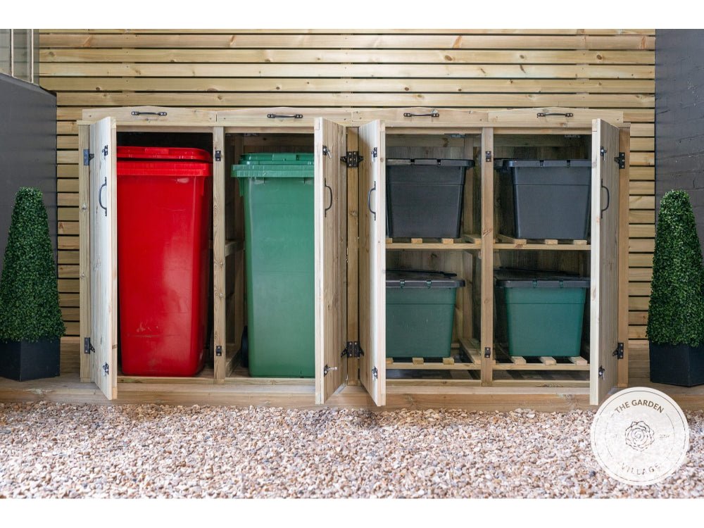 Chatburn 2 Wheelie Bin & Recycle Box Store (2, 4 or 6)_Bin Stores