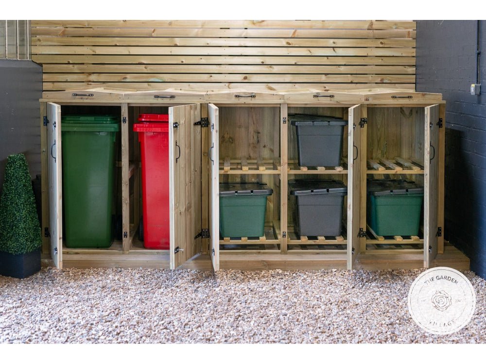 Chatburn 2 Wheelie Bin & Recycle Box Store (2, 4 or 6)_Bin Stores