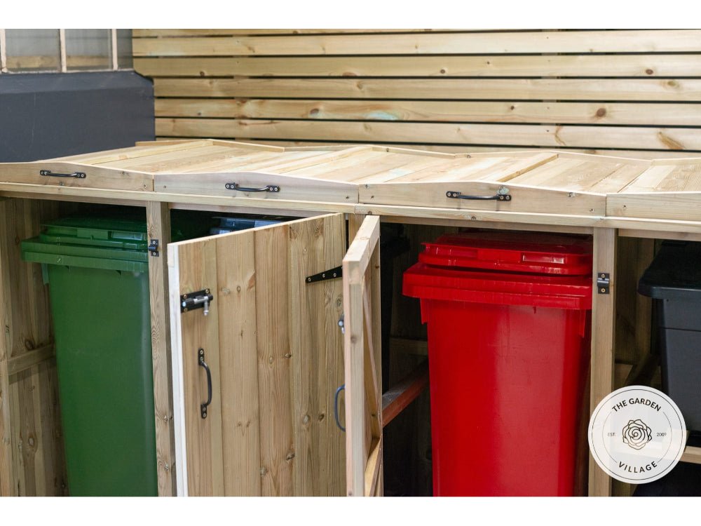 Chatburn 3 Wheelie Bin & Recycle Box Store (2 or 4)_Bin Stores