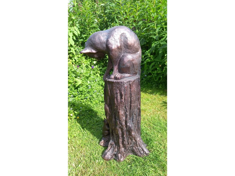 Cat and Mouse stunning large 64cm (2ft) tall sculpture_Garden Ornaments