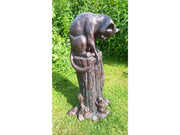 Cat and Mouse stunning large 64cm (2ft) tall sculpture_Garden Ornaments