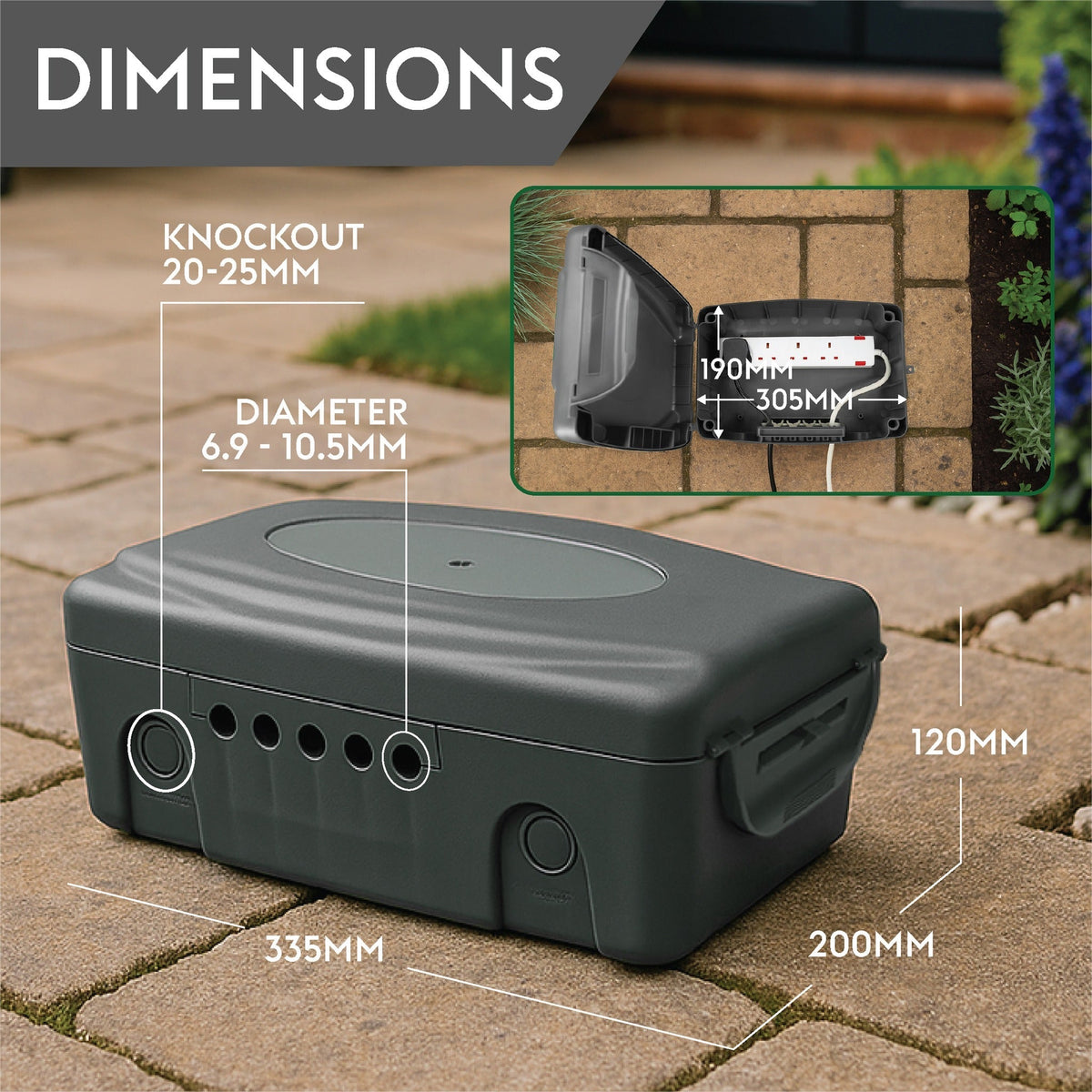 Outdoor IP54 Rated Electrical Connection Box_Electric Garden Lighting