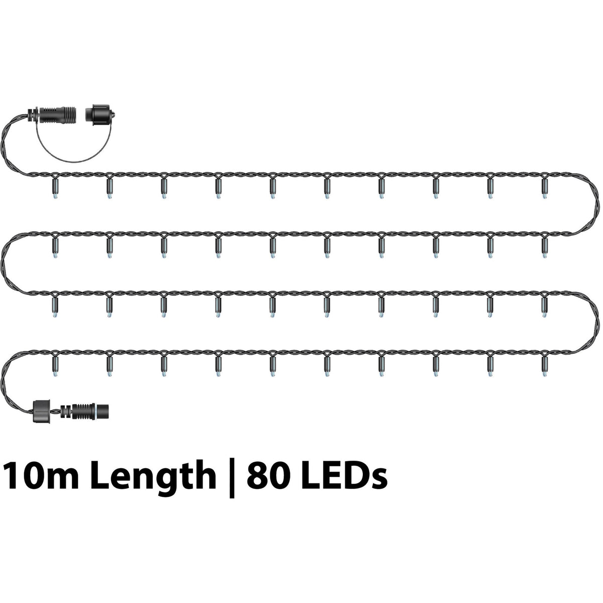 Eagle Connect RGBY LED String Lights With Black Rubber Cable_String Lights