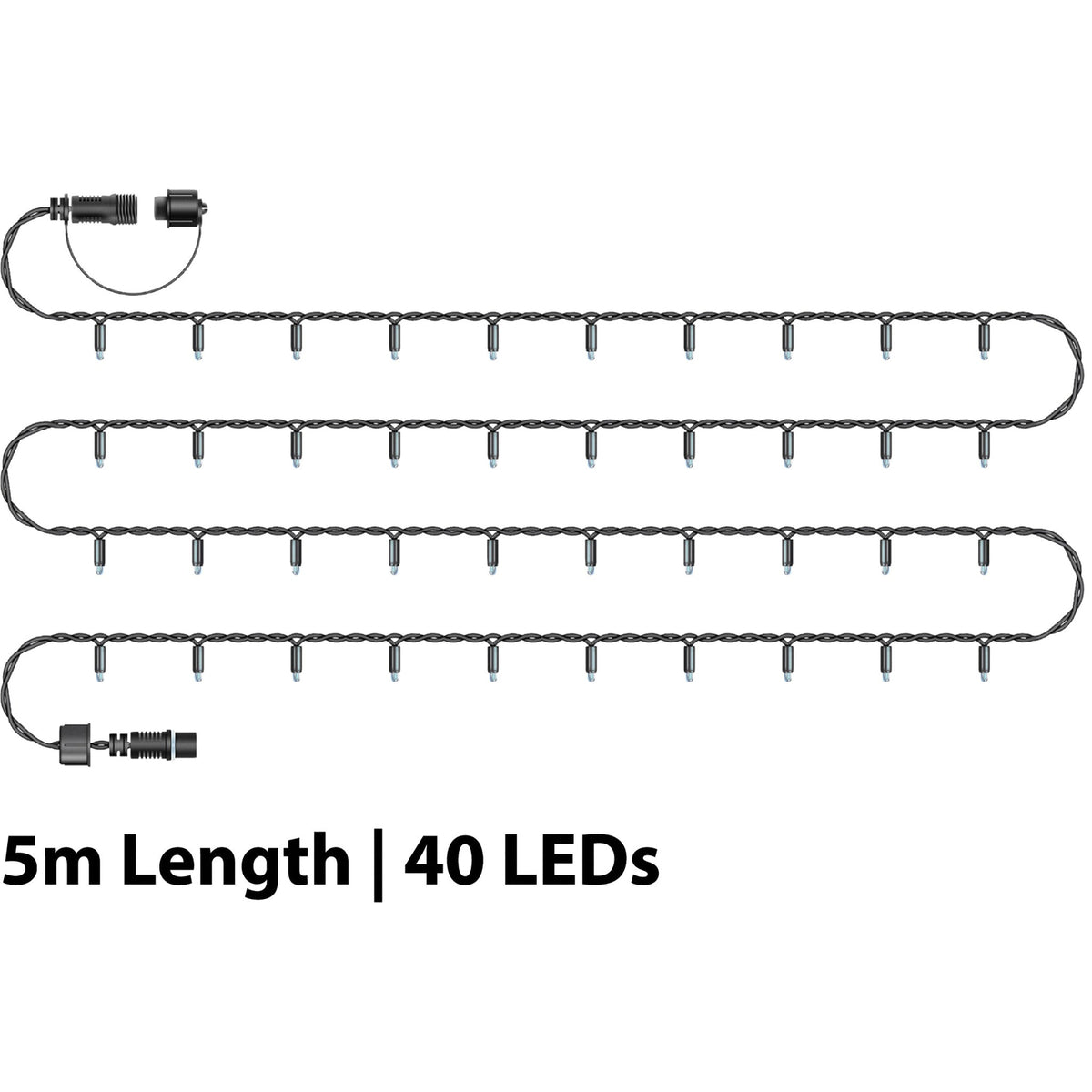 Eagle Connect RGBY LED String Lights With Black Rubber Cable_String Lights