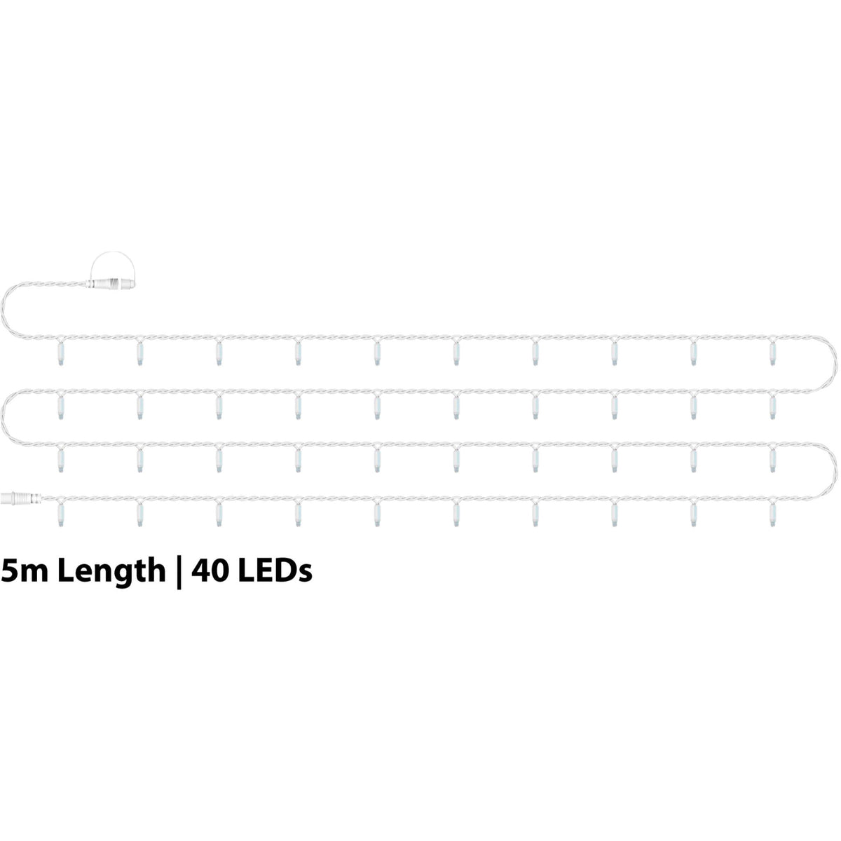 Eagle Connect LED String Lights With White Rubber Cable