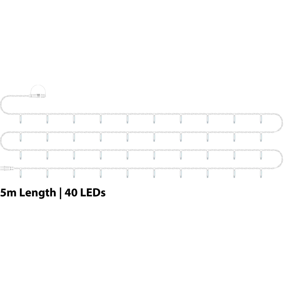 Eagle Connect LED String Lights With White Rubber Cable_String Lights