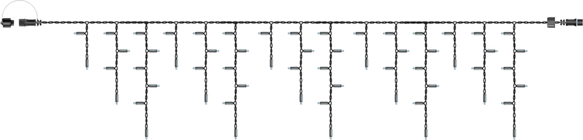 Eagle Connect Icicle Lights Black Rubber With 60/40/20cm Drop