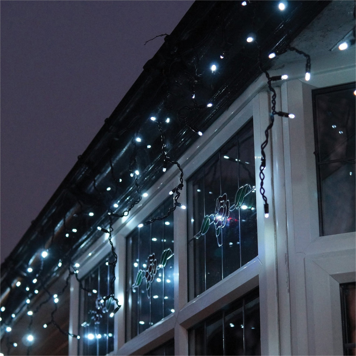 Eagle Connect Icicle Lights Black Rubber With 60/40/20cm Drop_Icicle Lights