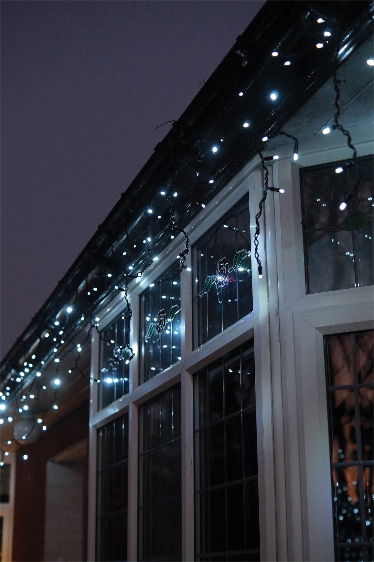 Eagle Connect Icicle Lights Black Rubber With 60/40/20cm Drop