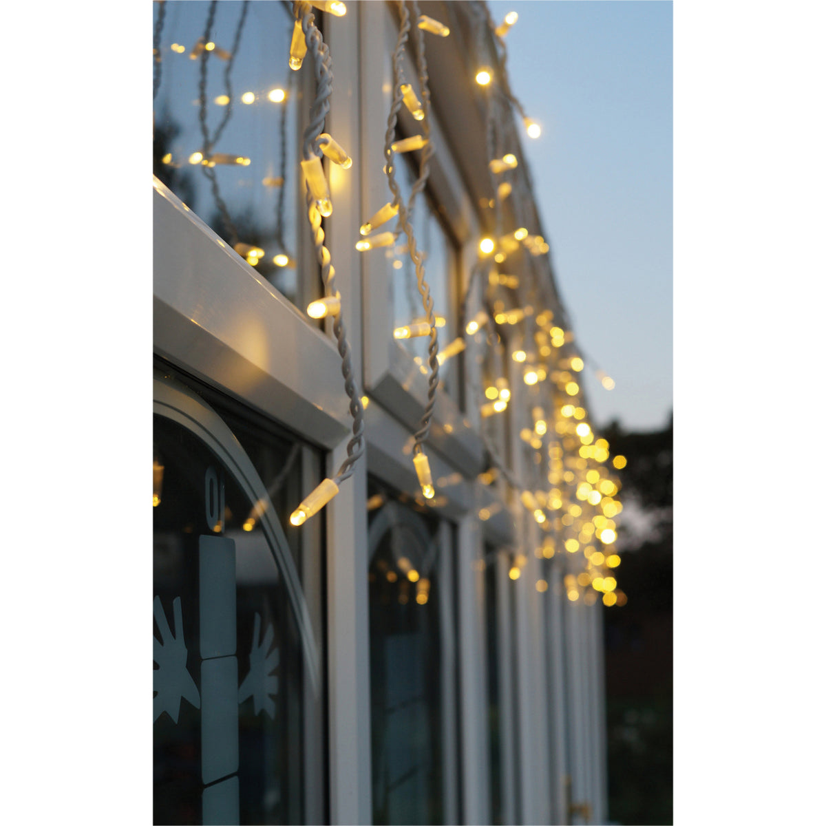 Eagle Connect Icicle Lights White Rubber With 60/40/20cm Drop