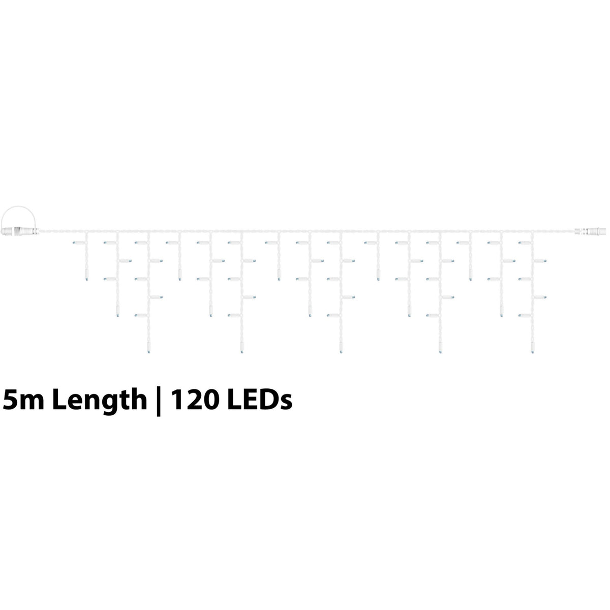Eagle Connect Icicle Lights White Rubber With 60/40/20cm Drop_Icicle Lights