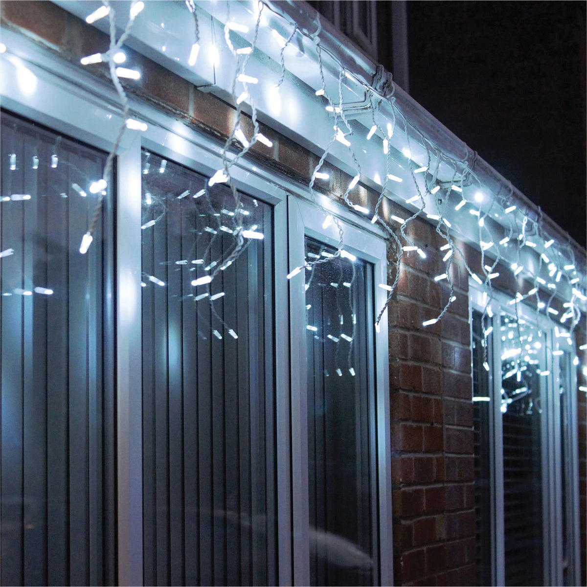 Eagle Connect Icicle Lights White Rubber With 60/40/20cm Drop_Icicle Lights
