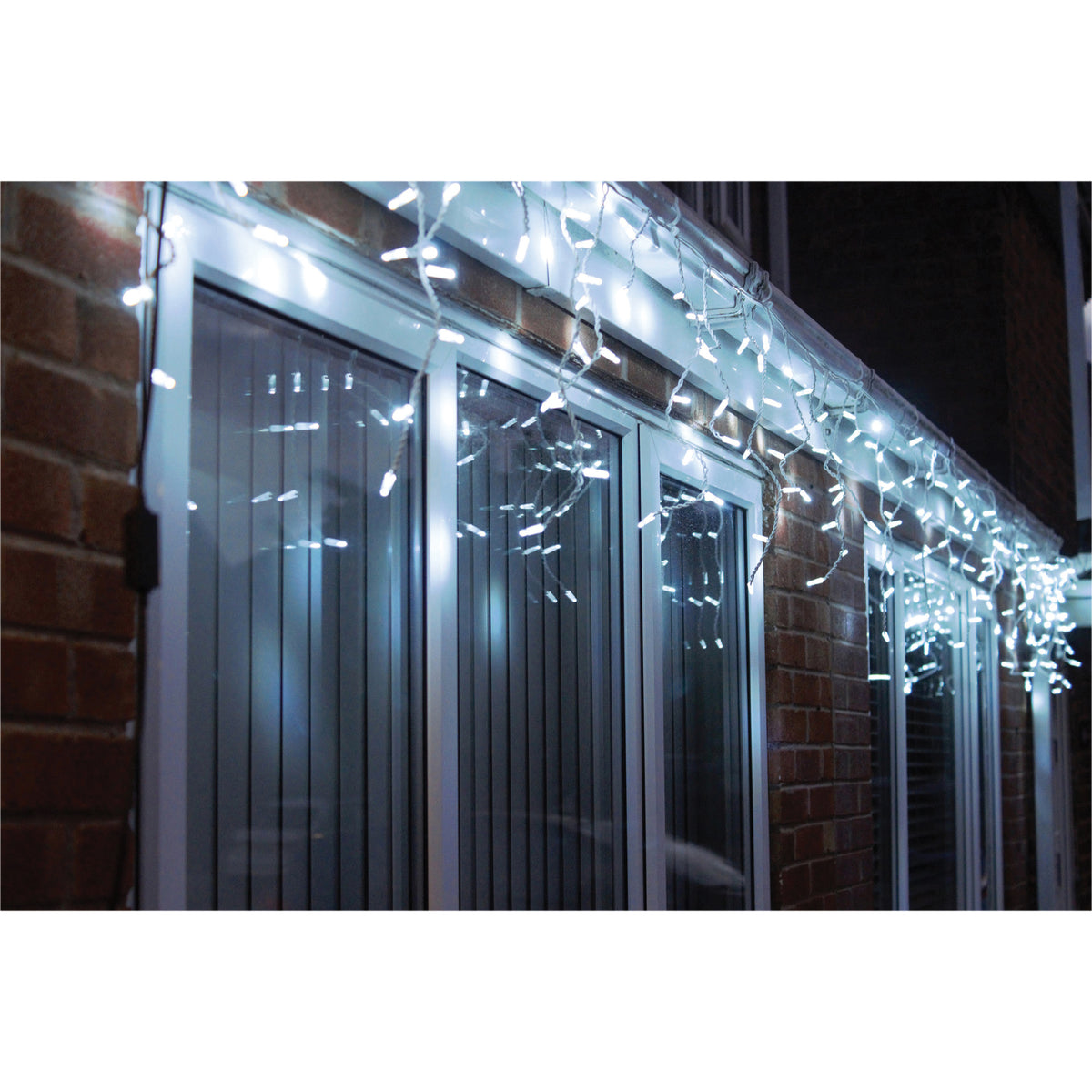 Eagle Connect Icicle Lights White Rubber With 60/40/20cm Drop