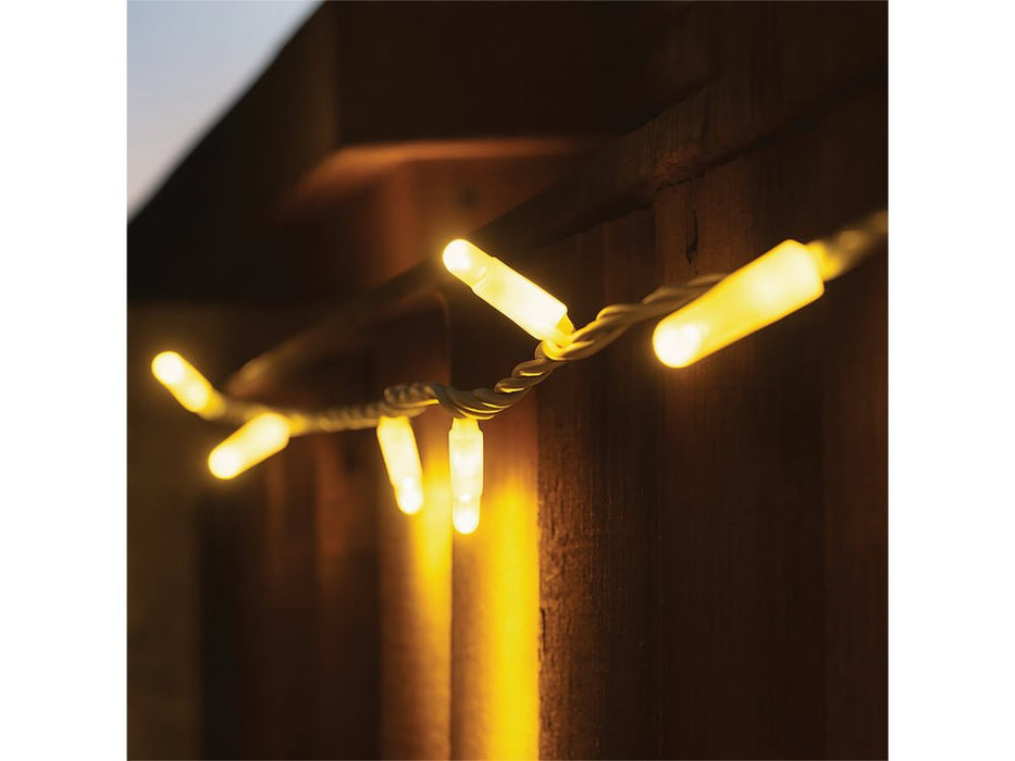 Eagle Connect LED String Lights - Warm White - Rubber Cables in Black or White_Christmas Lights