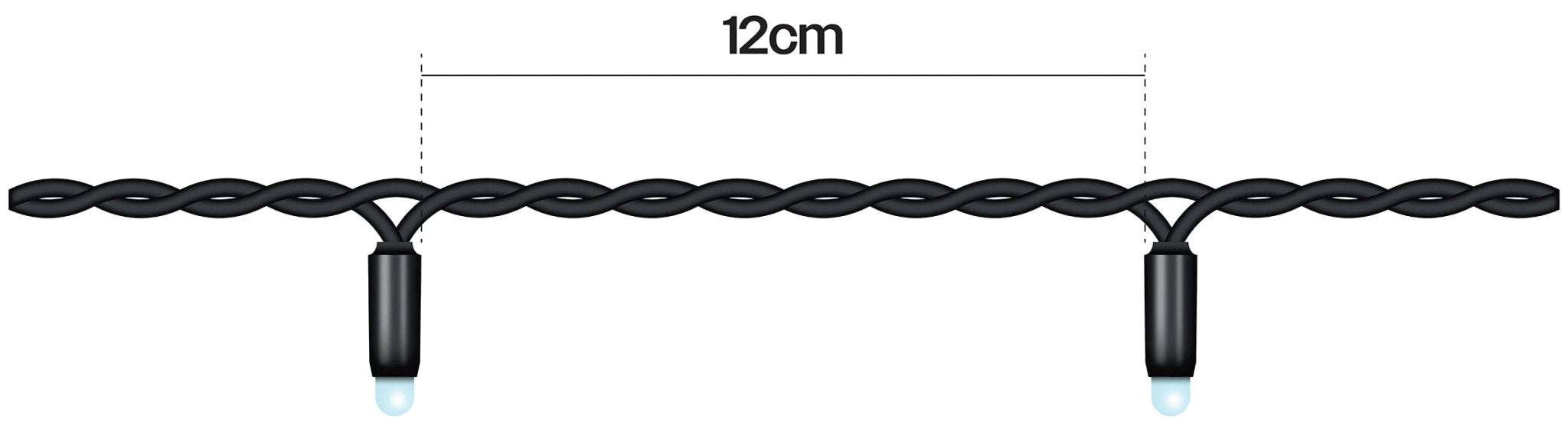 Eagle Connect LED String Lights - Warm White - Rubber Cables in Black or White_Christmas Lights