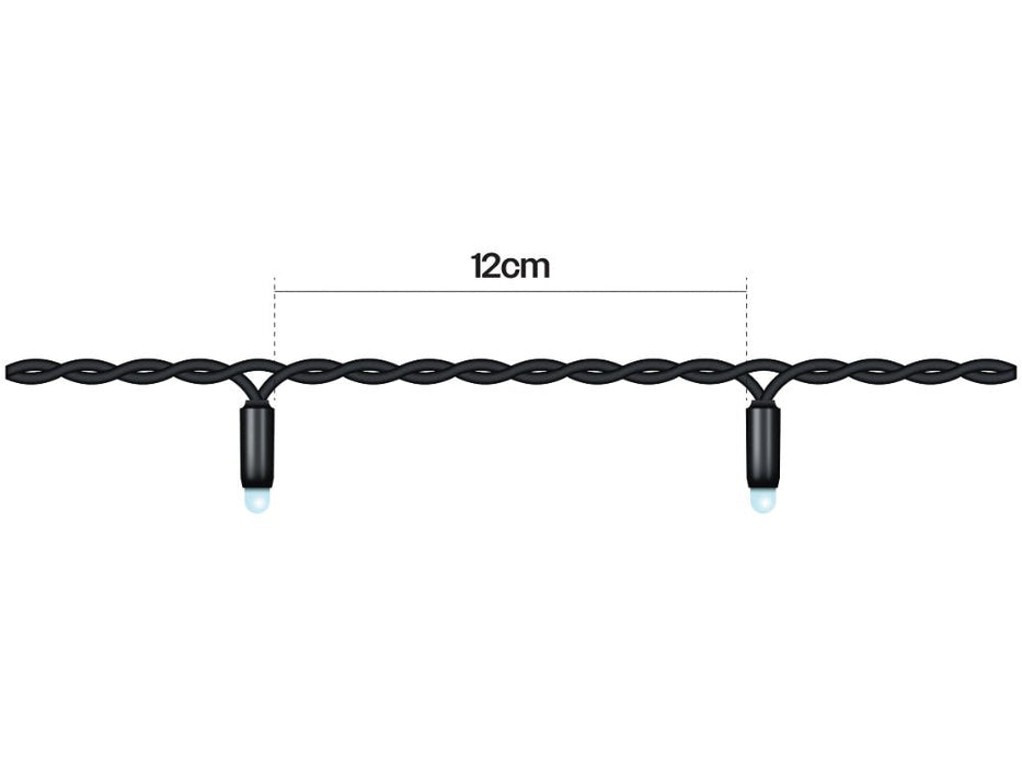 Eagle Connect LED String Lights - Flashing Multicolour - Black Rubber Cable_Christmas Lights