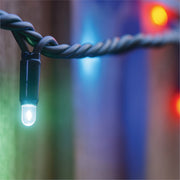 Eagle Connect LED String Lights – Flashing Multicolour with Black Rubber Cable for Indoor & Outdoor Use_Christmas Lights