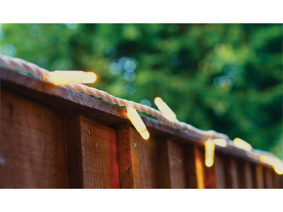 Eagle Connect LED String Lights - Warm White - Rubber Cables in Black or White_Christmas Lights