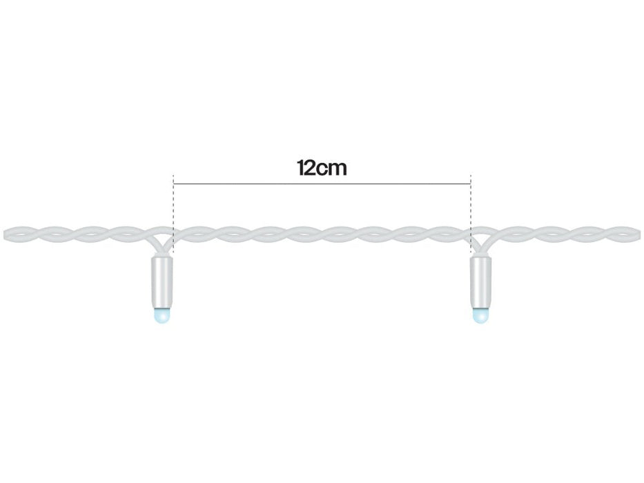 Eagle Connect LED String Lights - Warm White - Rubber Cables in Black or White_Christmas Lights
