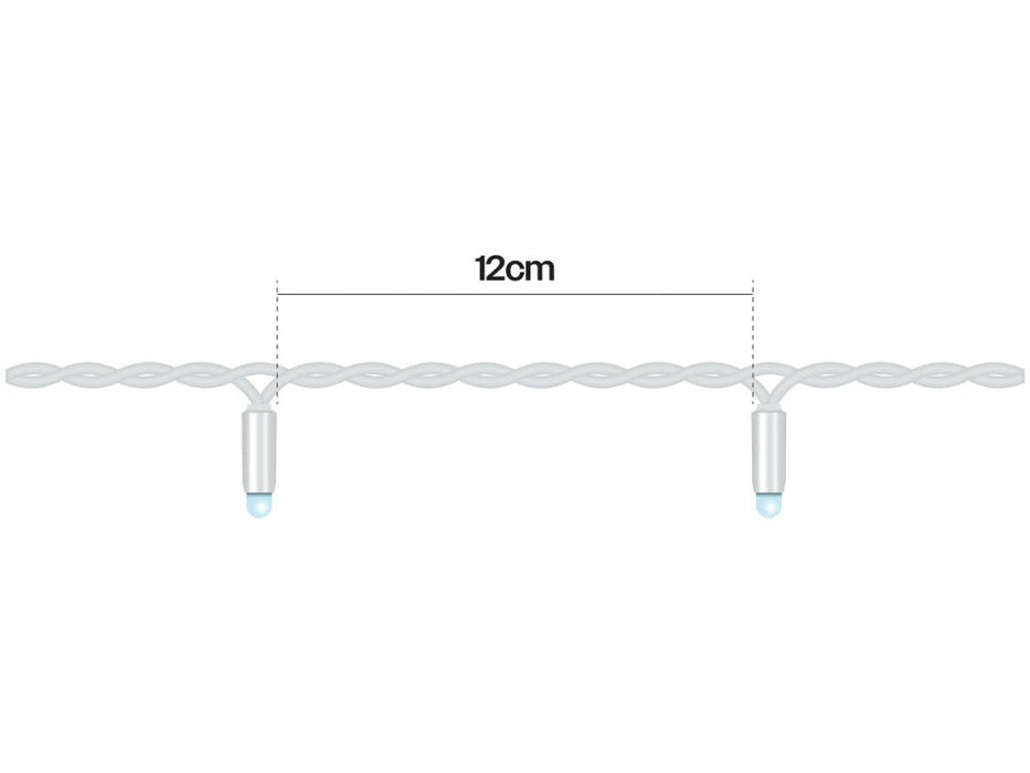 Eagle Connect LED String Lights - Cool White - Rubber Cables in Black or White_Christmas Lights