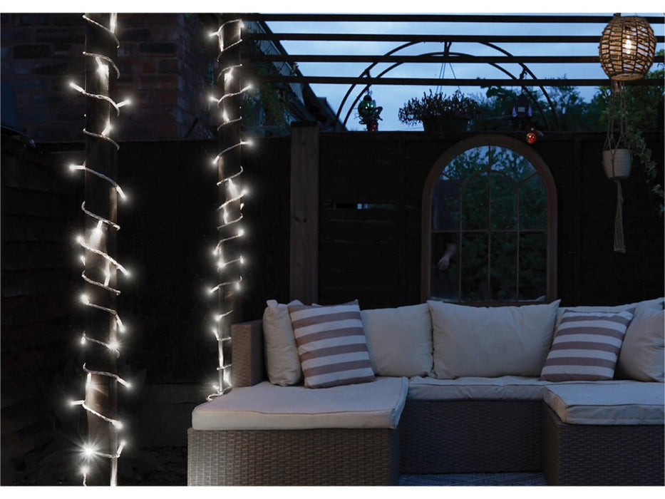 Eagle Connect LED String Lights - Cool White - Rubber Cables in Black or White_Christmas Lights