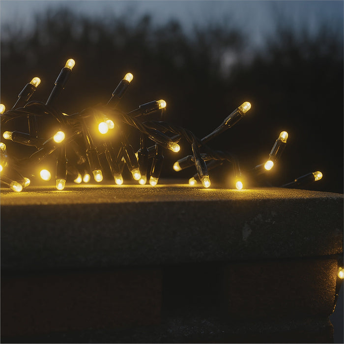 Eagle Connect LED Cluster Lights – Warm White LEDs with Black or White Rubber Cable for Indoor & Outdoor Use_Christmas Lights