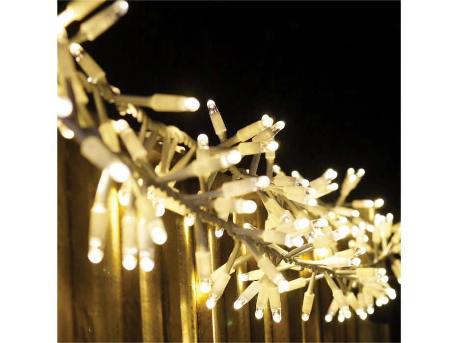 Eagle Connect LED Cluster Lights - Warm White - Black or White Rubber Cable_Christmas Lights