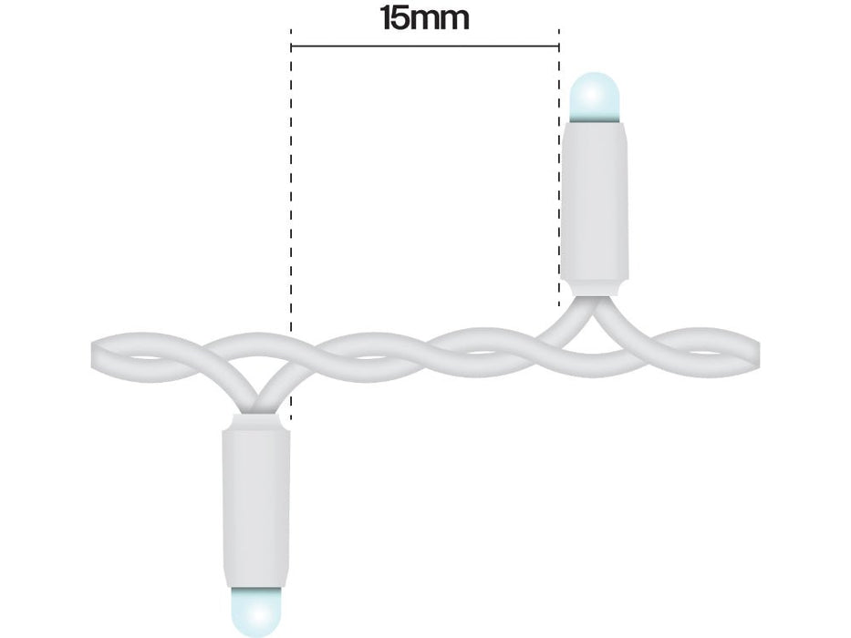 Eagle Connect LED Cluster Lights - Warm White - Black or White Rubber Cable_Christmas Lights