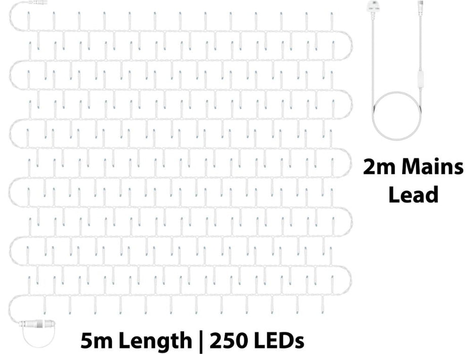 Eagle Connect LED Cluster Lights - Warm White - Black or White Rubber Cable_Christmas Lights