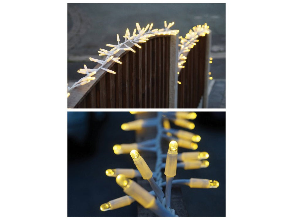 Eagle Connect LED Cluster Lights - Warm White - Black or White Rubber Cable_Christmas Lights