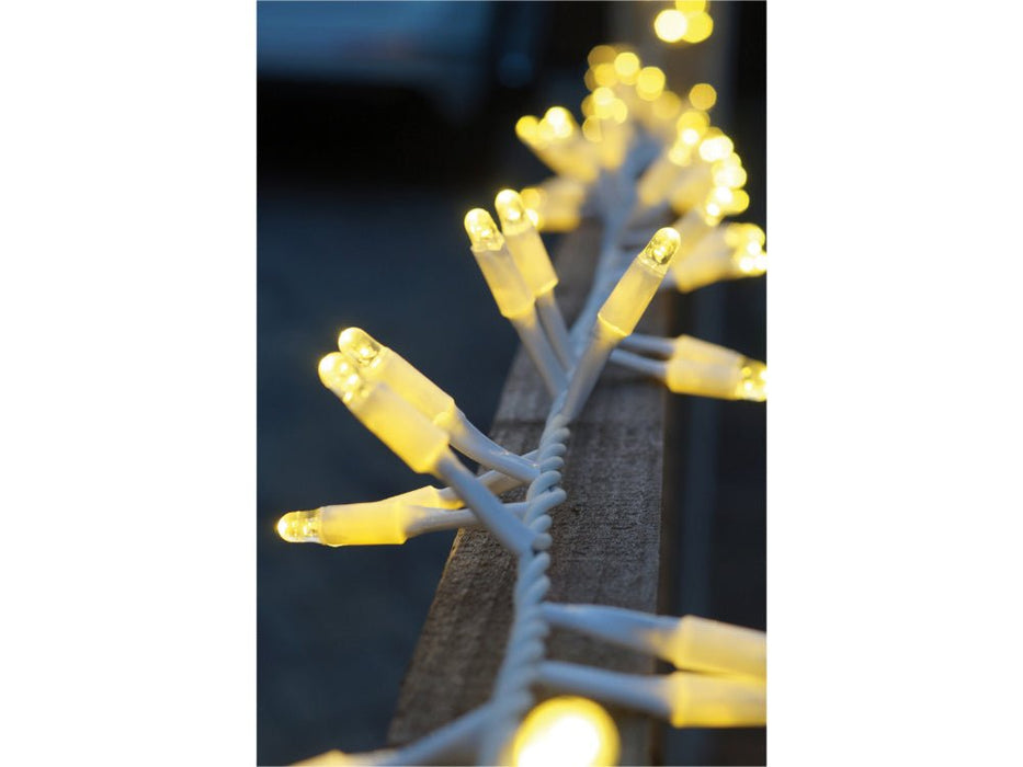 Eagle Connect LED Cluster Lights - Warm White - Black or White Rubber Cable_Christmas Lights