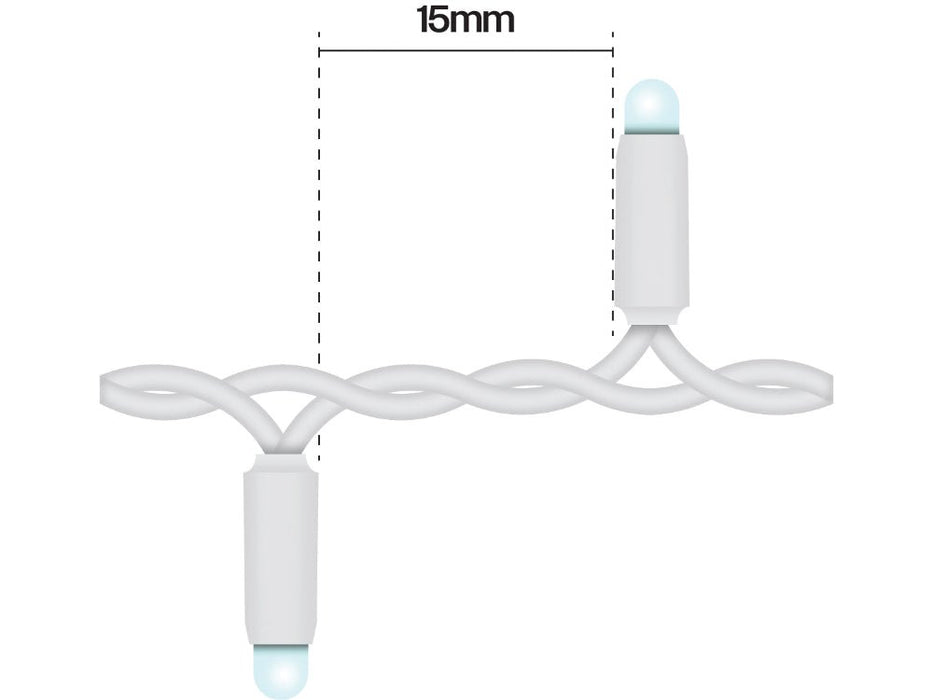Eagle Connect LED Cluster Lights - Cool White - Black or White Rubber Cable_Christmas Lights