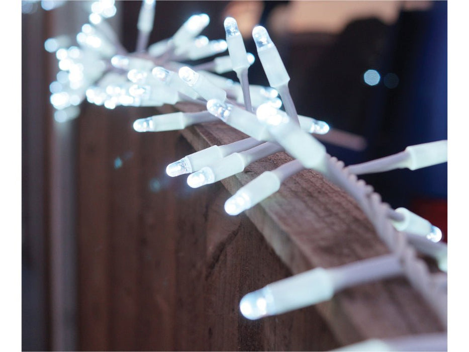 Eagle Connect LED Cluster Lights - Cool White - Black or White Rubber Cable_Christmas Lights