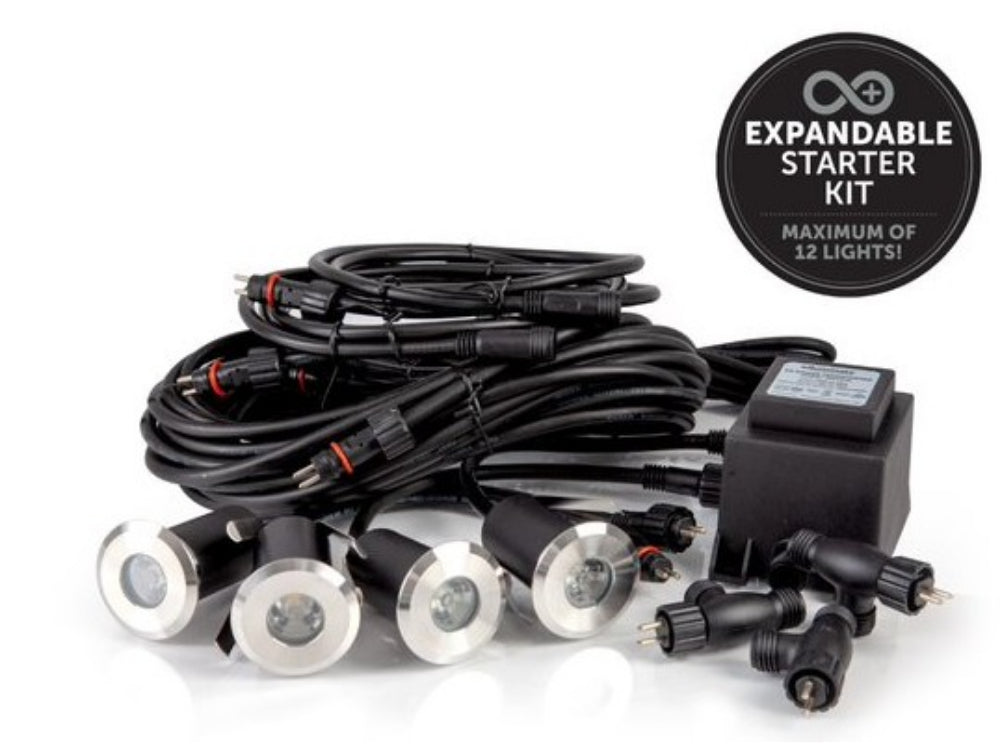 Small Deck Light Starter Kit - Warm White Lighting_Electric Garden Lighting