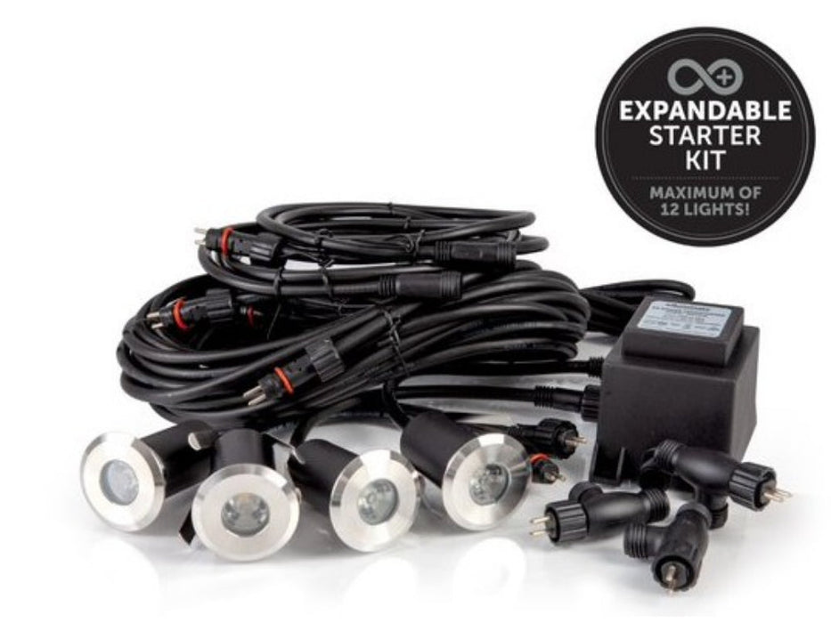 Small Deck Light Starter Kit - Warm White Lighting_Electric Garden Lighting