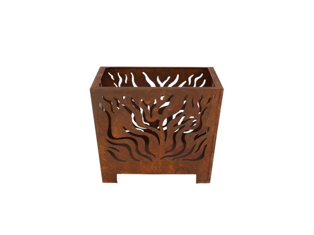 Wild Fire Square Fire Basket - Outdoor Decorative Fire Pit_Fire Bowls & Burners