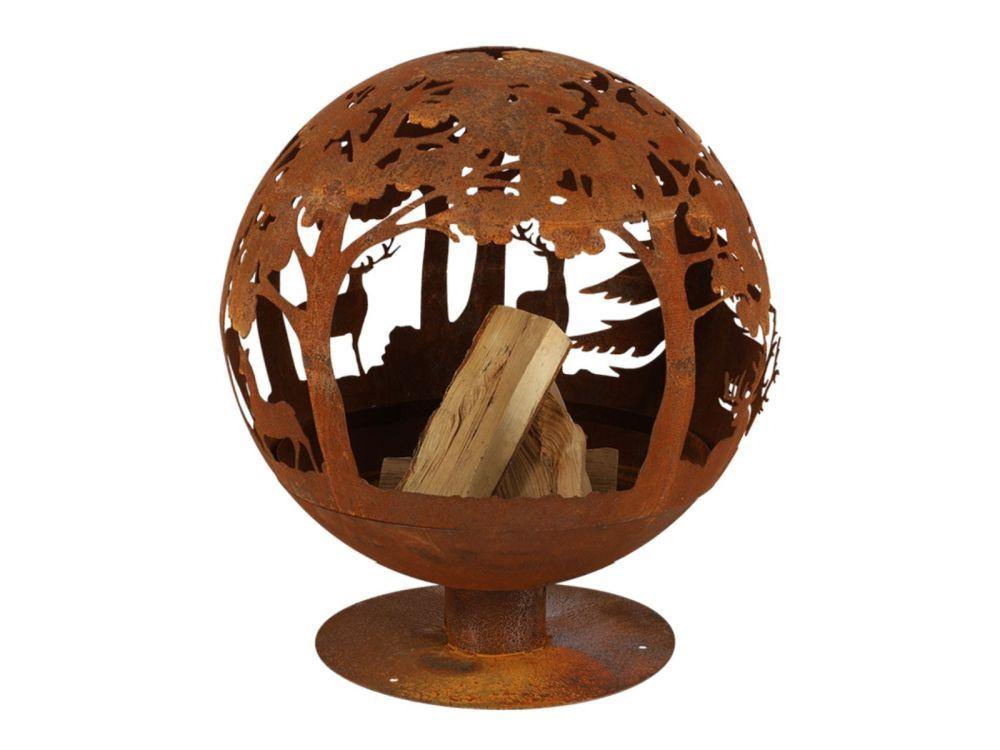 Fire Globe Woodland Scene – Decorative Outdoor Fire Pit_Fire Bowls & Burners