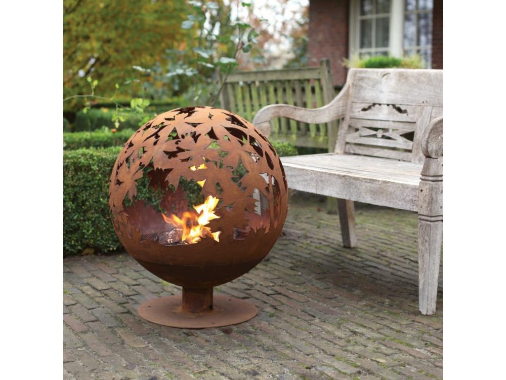 Fire Globe Leaves – Decorative Outdoor Fire Pit_Fire Bowls & Burners