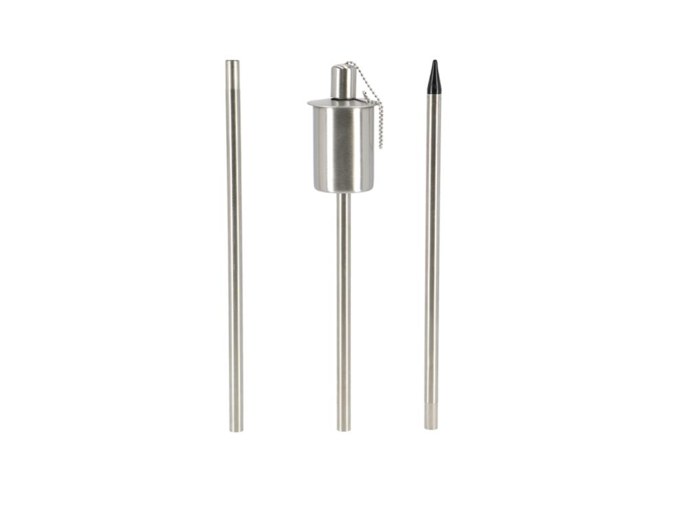 Stainless Steel Oil Torch on Rod with Fibreglass Wick_Fire Bowls & Burners