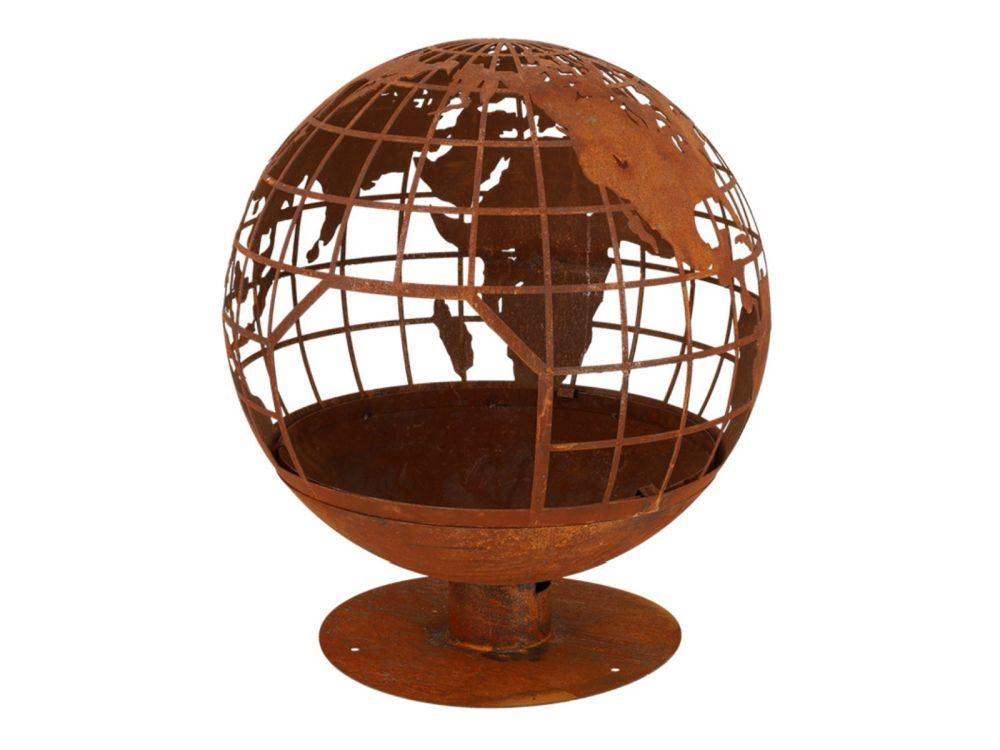 Fire Globe World Map – Decorative Outdoor Fire Pit_Fire Bowls & Burners