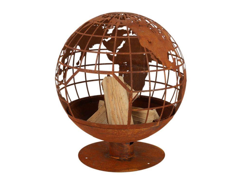 Fire Globe World Map – Decorative Outdoor Fire Pit_Fire Bowls & Burners