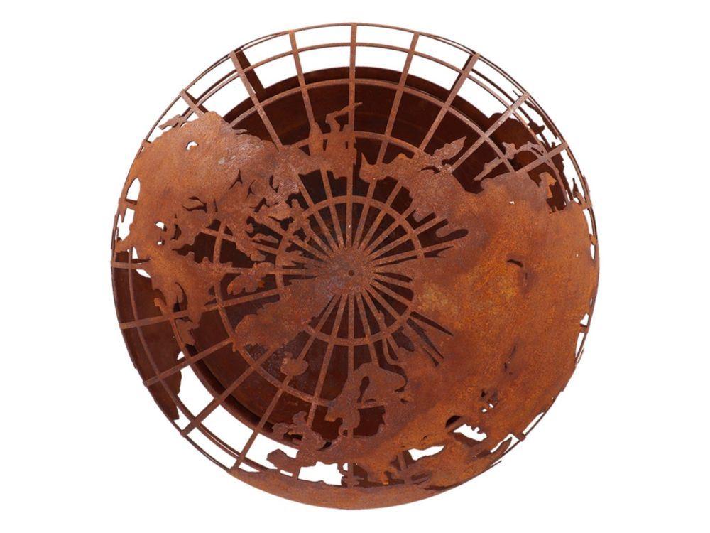 Fire Globe World Map – Decorative Outdoor Fire Pit_Fire Bowls & Burners