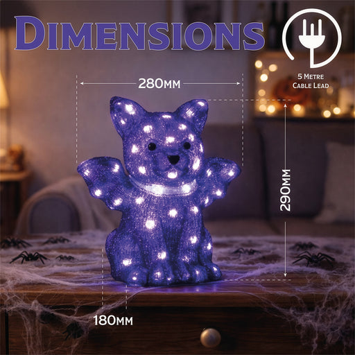 Fxlab Purple Bat Outdoor Decoration - dimensions and measurements